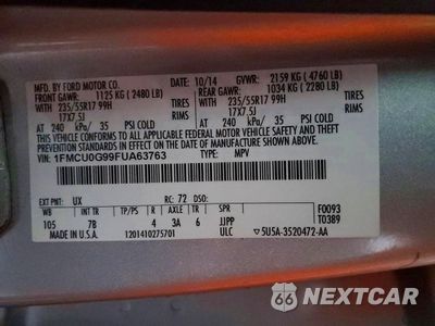 Zdjęcie 14 z 14 samochodu: 2015 FORD ESCAPE SE VIN:1FMCU0G99FUA63763 - miniatura