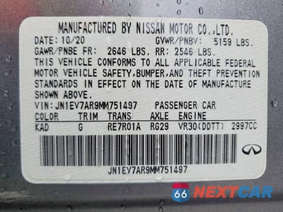 Zdjęcie 13 z 13 samochodu: 2021 INFINITI Q50 PURE VIN:JN1EV7AR9MM751497 - miniatura