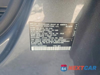 Zdjęcie 13 z 13 samochodu: 2019 VOLKSWAGEN ATLAS SE VIN:1V2UR2CA1KC540819 - miniatura