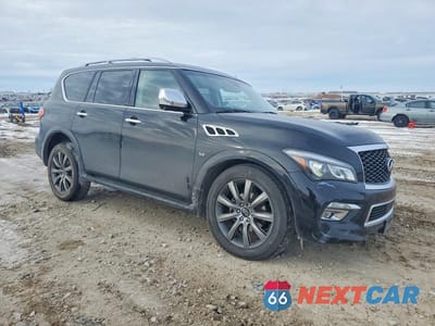 Czwarte zdjęcie samochodu z boku: 2017 INFINITI QX80 SIGNATURE EDITION VIN:JN8AZ2NEXH9158075 - miniatura