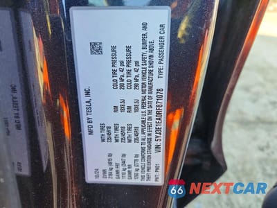 Zdjęcie 12 z 12 samochodu: 2024 TESLA MODEL 3 VIN:5YJ3E1EA0RF871078 - miniatura