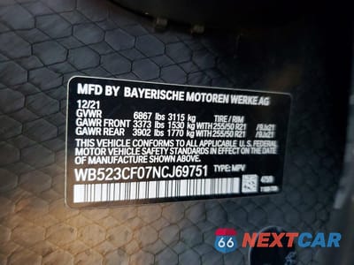 Zdjęcie 13 z 13 samochodu: 2022 BMW IX XDRIVE50 VIN:WB523CF07NCJ69751 - miniatura