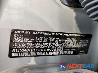 Zdjęcie 13 z 13 samochodu: 2017 BMW X3 XDRIVE28I VIN:5UXWX9C38H0W78893 - miniatura