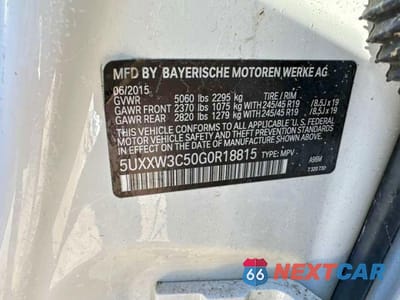 Zdjęcie 10 z 10 samochodu: 2016 BMW X4 XDRIVE28I VIN:5UXXW3C50G0R18815 - miniatura