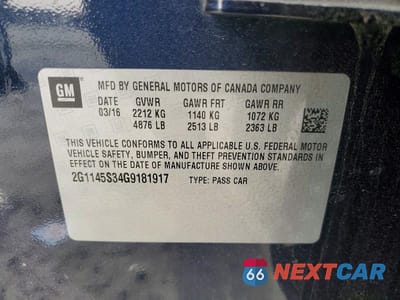 Zdjęcie 13 z 13 samochodu: 2016 CHEVROLET IMPALA LTZ VIN:2G1145S34G9181917 - miniatura