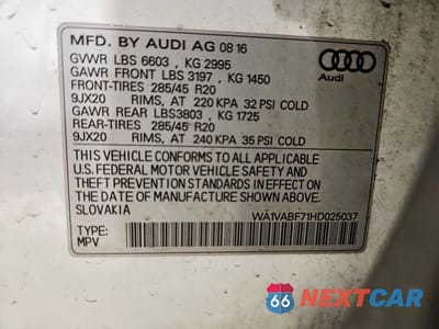 Zdjęcie 14 z 14 samochodu: 2017 AUDI Q7 PRESTIGE VIN:WA1VABF71HD025037 - miniatura