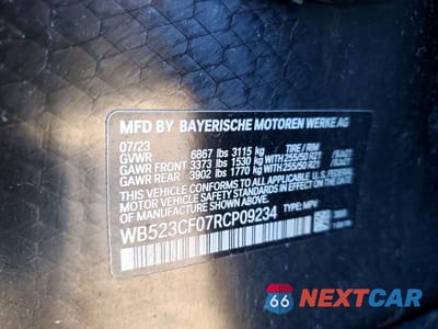 Zdjęcie 13 z 13 samochodu: 2024 BMW IX XDRIVE50 VIN:WB523CF07RCP09234 - miniatura