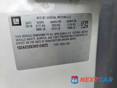 Zdjęcie 12 z 13 samochodu: 2017 CADILLAC CTS LUXURY VIN:1G6AX5SX5H0134072 - miniatura