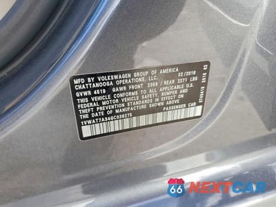 Zdjęcie 13 z 13 samochodu: 2016 VOLKSWAGEN PASSAT S VIN:1VWAT7A34GC036275 - miniatura