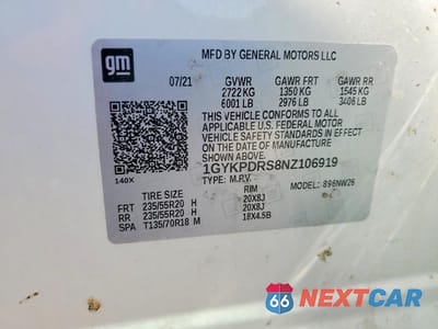 Zdjęcie 13 z 13 samochodu: 2022 CADILLAC XT6 PREMIUM LUXURY VIN:1GYKPDRS8NZ106919 - miniatura