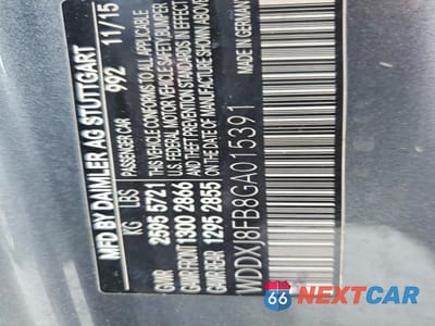 Zdjęcie 12 z 12 samochodu: 2016 MERCEDES-BENZ S 550 VIN:WDDXJ8FB8GA015391 - miniatura