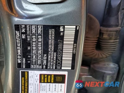 Zdjęcie 12 z 12 samochodu: 2016 MERCEDES-BENZ GLC 300 4MATIC VIN:WDC0G4KB2GF088617 - miniatura