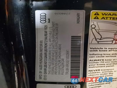 Zdjęcie 12 z 13 samochodu: 2014 AUDI TT PREMIUM PLUS VIN:TRUBFAFKXE1002691 - miniatura