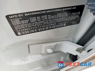 Zdjęcie 13 z 13 samochodu: 2015 BMW X3 XDRIVE35I VIN:5UXWX7C51F0K32992 - miniatura