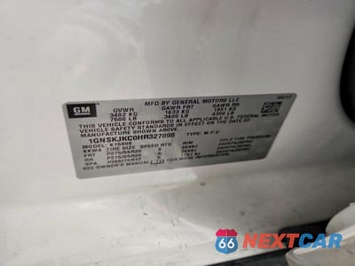 Zdjęcie 14 z 14 samochodu: 2017 CHEVROLET SUBURBAN K1500 PREMIER VIN:1GNSKJKC0HR327898 - miniatura