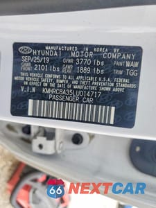 Zdjęcie 13 z 13 samochodu: 2020 HYUNDAI VENUE SEL VIN:KMHRC8A35LU014717 - miniatura
