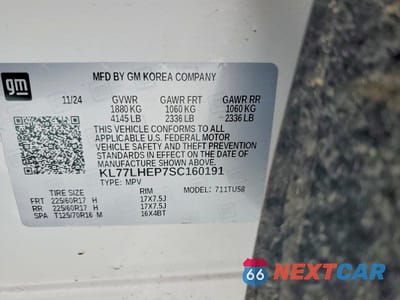 Zdjęcie 13 z 13 samochodu: 2025 CHEVROLET TRAX 1LT VIN:KL77LHEP7SC160191 - miniatura