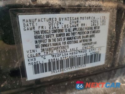 Zdjęcie 13 z 13 samochodu: 2024 NISSAN SENTRA SV VIN:3N1AB8CV4RY306015 - miniatura