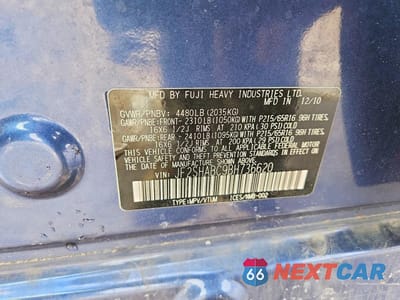Zdjęcie 14 z 14 samochodu: 2011 SUBARU FORESTER 2.5X VIN:JF2SHABC9BH736620 - miniatura