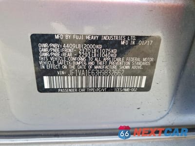 Zdjęcie 12 z 12 samochodu: 2017 SUBARU WRX PREMIUM VIN:JF1VA1E63H9832662 - miniatura