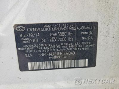 Zdjęcie 13 z 13 samochodu: 2014 HYUNDAI ELANTRA SE VIN:5NPDH4AE1EH509049 - miniatura
