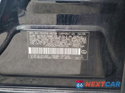 Zdjęcie 12 z 12 samochodu: 2009 LEXUS IS VIN:JTHCK262X95033162 - miniatura