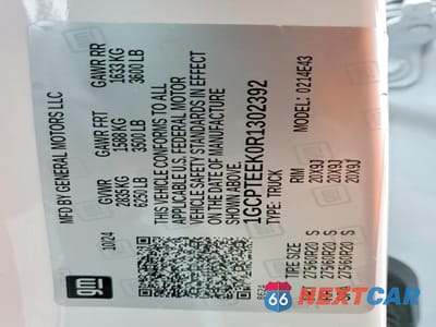 Zdjęcie 12 z 12 samochodu: 2024 CHEVROLET COLORADO TRAIL BOSS VIN:1GCPTEEK0R1302392 - miniatura