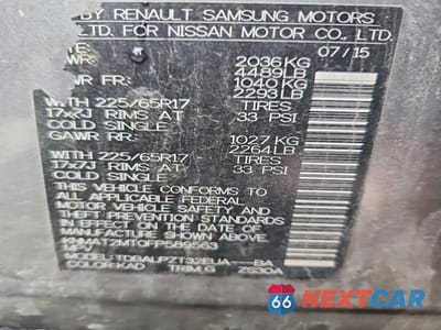 Zdjęcie 13 z 13 samochodu: 2015 NISSAN ROGUE S VIN:KNMAT2MT0FP589563 - miniatura