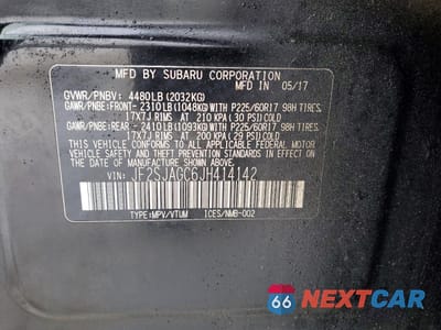 Zdjęcie 13 z 13 samochodu: 2018 SUBARU FORESTER 2.5I PREMIUM VIN:JF2SJAGC6JH414142 - miniatura