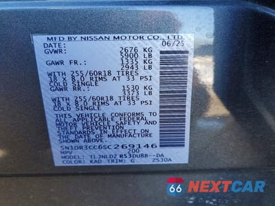 Zdjęcie 13 z 13 samochodu: 2025 NISSAN PATHFINDER SL VIN:5N1DR3CC6SC269146 - miniatura