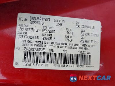 Zdjęcie 14 z 14 samochodu: 2007 DODGE NITRO SLT VIN:1D8GU58K27W560228 - miniatura