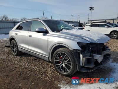 Czwarte zdjęcie samochodu z boku: 2021 AUDI Q8 PREMIUM PLUS S-LINE VIN:WA1EVAF18MD016503 - miniatura