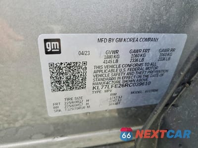 Zdjęcie 13 z 14 samochodu: 2024 CHEVROLET TRAX LS VIN:KL77LFE26RC039610 - miniatura