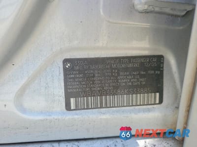 Zdjęcie 13 z 13 samochodu: 2006 BMW 330 I VIN:WBAVB33586KS33885 - miniatura