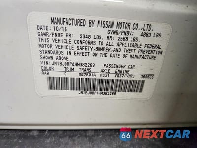 Zdjęcie 13 z 13 samochodu: 2017 INFINITI QX50 BASE VIN:JN1BJ0RP4HM382269 - miniatura