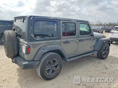 Trzecie zdjęcie samochodu z tyłu: 2021 JEEP WRANGLER UNLIMITED SPORT VIN:1C4HJXDN7MW587105 - miniatura