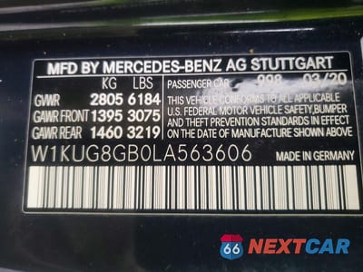 Zdjęcie 13 z 13 samochodu: 2020 MERCEDES-BENZ S 560 4MATIC VIN:W1KUG8GB0LA563606 - miniatura