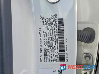 Zdjęcie 12 z 12 samochodu: 2021 HONDA ACCORD SPORT VIN:1HGCV2F36MA005085 - miniatura