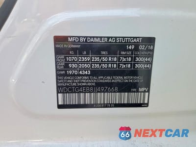 Zdjęcie 12 z 12 samochodu: 2018 MERCEDES-BENZ GLA 250 VIN:WDCTG4EB8JJ497668 - miniatura