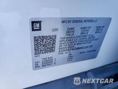 Zdjęcie 13 z 14 samochodu: 2021 CHEVROLET SUBURBAN K1500 PREMIER VIN:1GNSKFKD6MR218779 - miniatura
