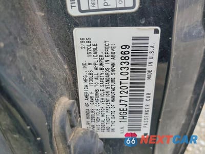Zdjęcie 12 z 12 samochodu: 1996 HONDA CIVIC HX VIN:1HGEJ7120TL033869 - miniatura