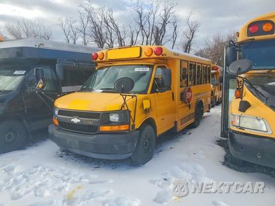 Drugie zdjęcie samochodu z przodu: 2009 CHEVROLET EXPRESS SCHOOL BUS VIN:1GBHG316391114296 - miniatura