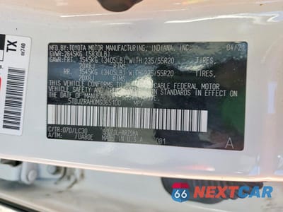 Zdjęcie 13 z 13 samochodu: 2021 TOYOTA HIGHLANDER VIN:5TDJZRAH0MS065100 - miniatura