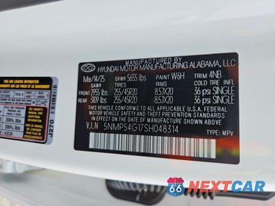 Zdjęcie 13 z 13 samochodu: 2025 HYUNDAI SANTA FE CALLIGRAPHY VIN:5NMP54G17SH048314 - miniatura