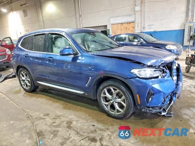 Czwarte zdjęcie samochodu z boku: 2022 BMW X3 XDRIVE30I VIN:5UX53DP01N9J63154 - miniatura
