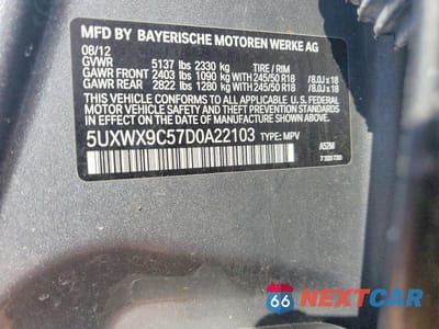 Zdjęcie 13 z 13 samochodu: 2013 BMW X3 XDRIVE28I VIN:5UXWX9C57D0A22103 - miniatura