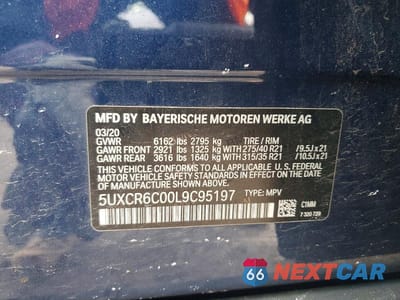 Zdjęcie 13 z 13 samochodu: 2020 BMW X5 XDRIVE40I VIN:5UXCR6C00L9C95197 - miniatura