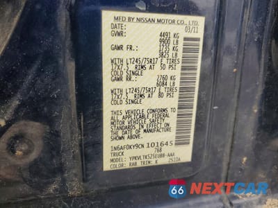 Zdjęcie 13 z 14 samochodu: 2012 NISSAN NV 2500 VIN:1N6AF0KY9CN101645 - miniatura