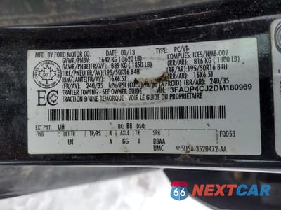 Zdjęcie 12 z 12 samochodu: 2013 FORD FIESTA TITANIUM VIN:3FADP4CJ2DM180969 - miniatura