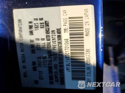 Zdjęcie 12 z 12 samochodu: 2012 MAZDA 3 I VIN:JM1BL1V85C1701068 - miniatura